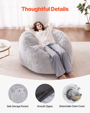 Bean Bag Bed Chair Convertible from Chair to Lounge or Mattress