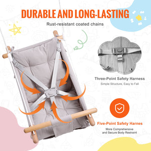 5 Point Canvas Baby Swing With Harness