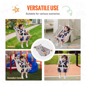 5 Point Canvas Baby Swing With Harness