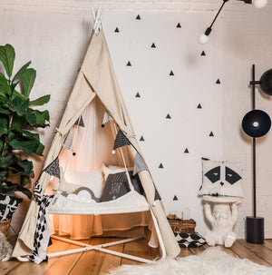 Kids TiiPii Hanging Tent + Stand + Playtime Set