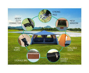 10 Person Instant Pop Up Camping Tent/Beach Tent - Oz Hammocks