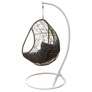Curved Rattan Hanging Egg Chair