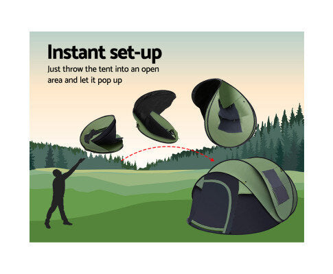 throw tent 5 Person Instant Pop Up Camping Tent/Beach Tent - Steel