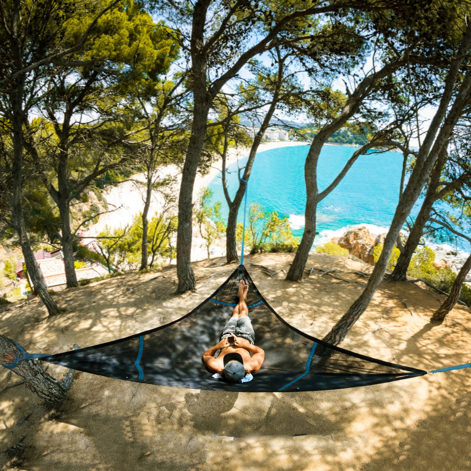 Elevate Triangle Hammock Aerial Mat - Blue