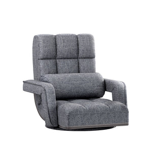 Artiss Floor Sofa Arm Chair Recliner Swivel - Grey