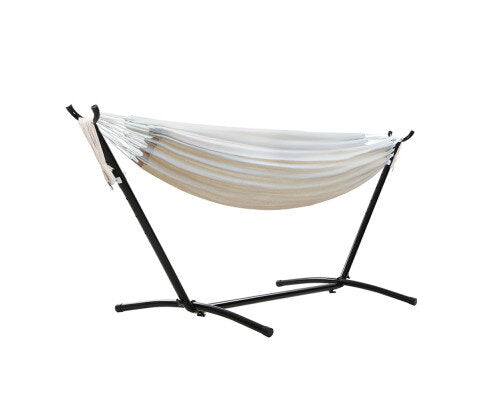 Single Hammock with Stand Combo - Cream