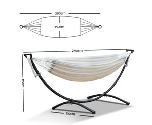 Free Standing Cream Hammock Bed With Frame
