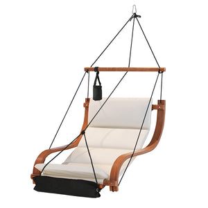 Curved Wooden Hammock Chair With Footrest