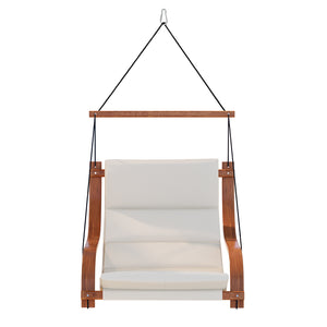 Curved Wooden Hammock Chair With Footrest