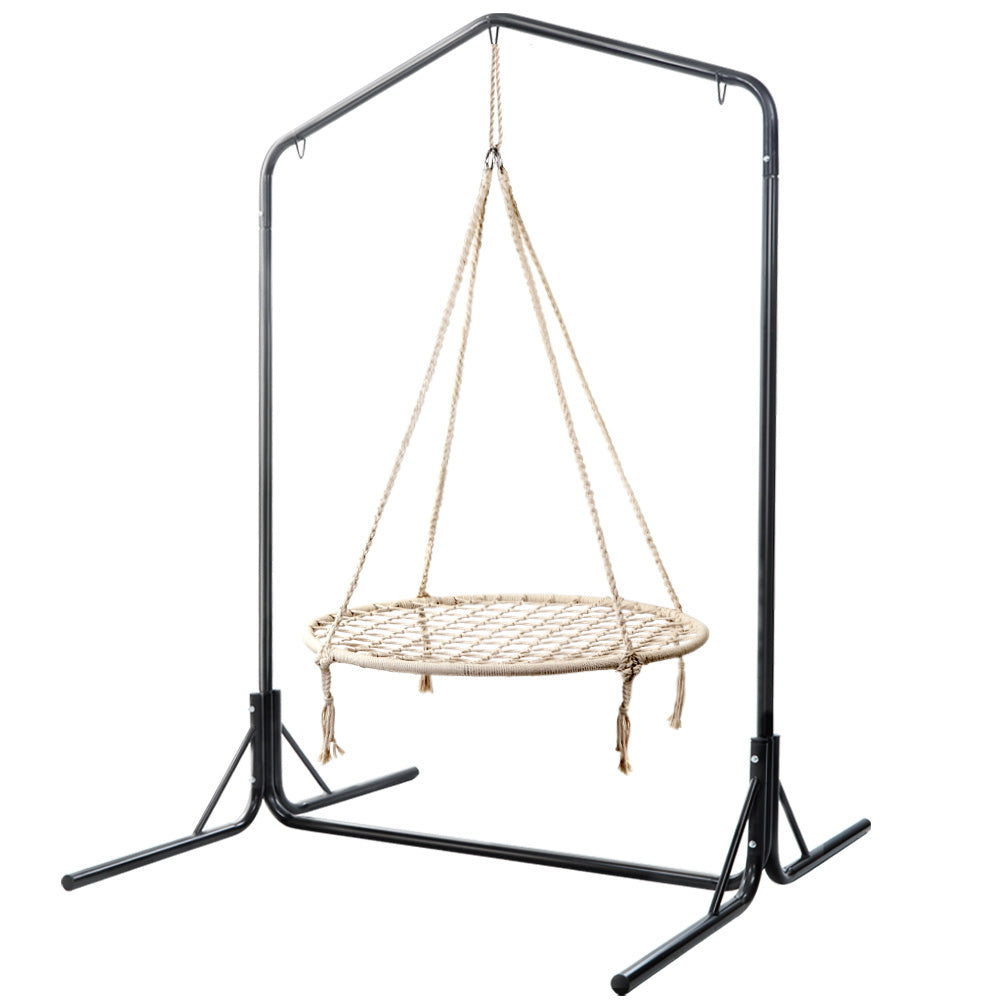 Keezi Spider Web Swing Hammock With Double Stand