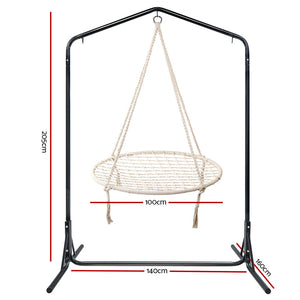 Keezi Spider Web Swing Hammock With Double Stand