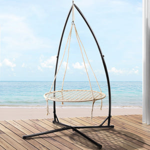 Keezi Spider Web Swing Hammock With Steel Stand