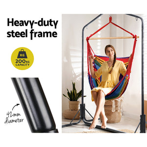 Multicolour Hanging Hammock Chair with Double Stand