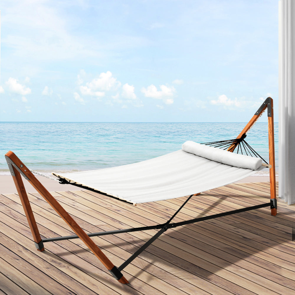 Linen Hammock with Stand 200KG