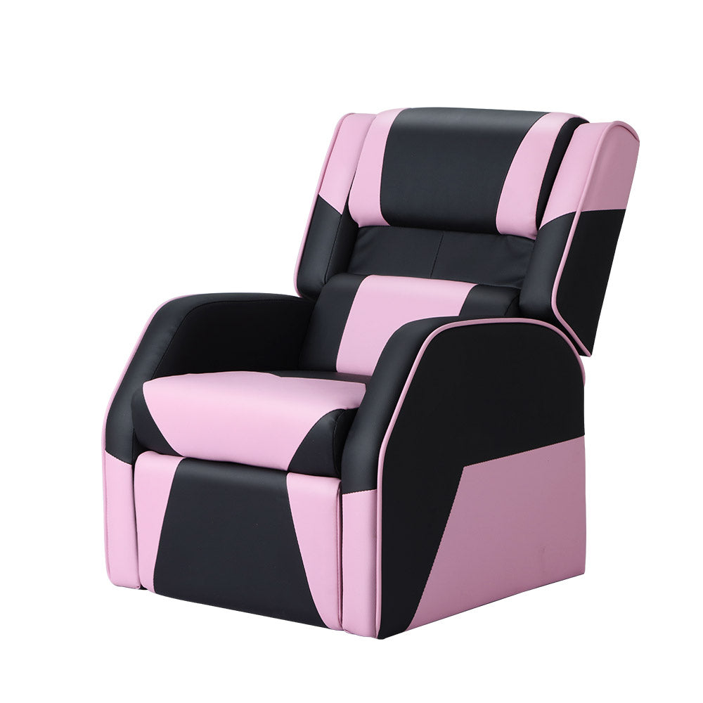 Kids Recliner Gaming Chair - Pink