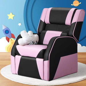 Kids Recliner Gaming Chair - Pink