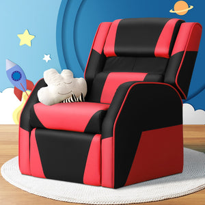 Kids Recliner Gaming Chair - Red