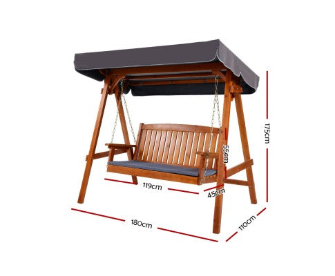 Canopy for wooden outlet swing