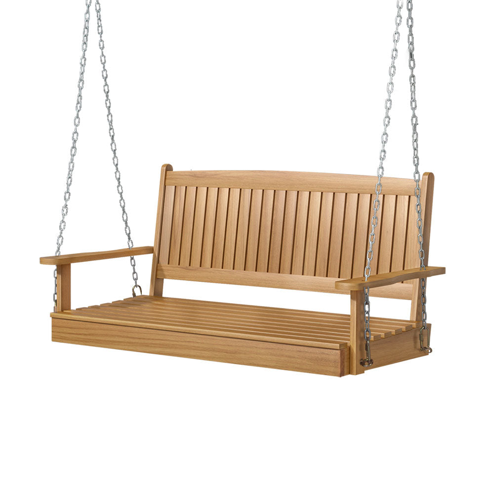 Porch Swing Chair With Chain 2 Seater Teak