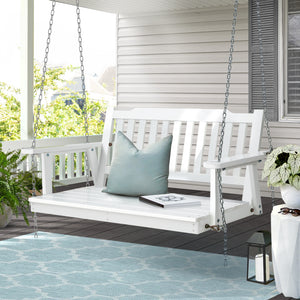 Gardeon Porch Swing Chair with Chain -  White
