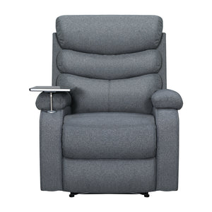 Artiss Recliner Armchair Fabric With Black Tray Table