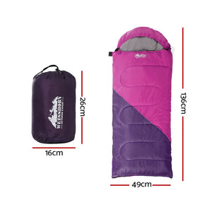 Thermal Sleeping Bag for Kids 136cm - Pink