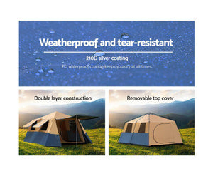 8 Person Instant Pop Up Camping Tent/Beach Tent