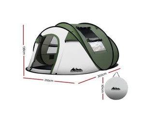 5 Person Instant Pop Up Camping Tent/Beach Tent - Steel
