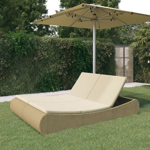 Outdoor Sun Lounger Bed Poly Rattan