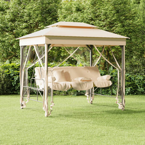 Outdoor Swing Bench & Gazebo