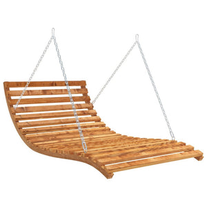 Swing Hammock Chair Solid Bent Wood with Teak Finish