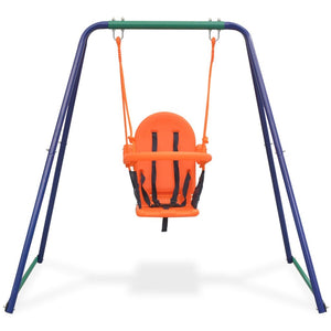 2-in-1 Single Swing and Toddler Swing Set