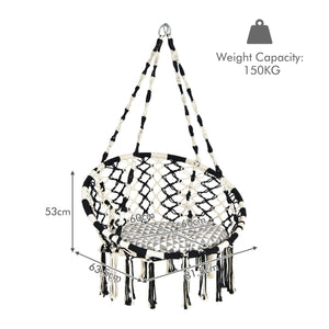 XL Macrame Swing With Cushion