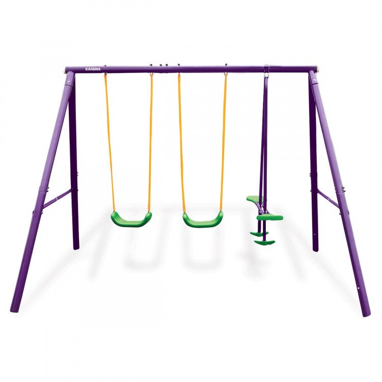 Kahuna Kids 4-seater Swing Set Purple Green