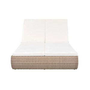 Outdoor Sun Lounger Bed Poly Rattan