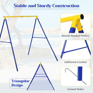 Extra Large A-Frame Steel Swing Stand with Ground Stakes
