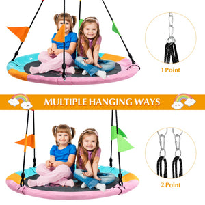1m Flying Saucer Tree Swing With Animal Prints