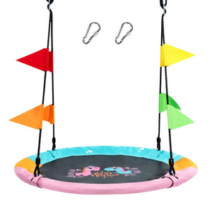 1m Flying Saucer Tree Swing With Animal Prints
