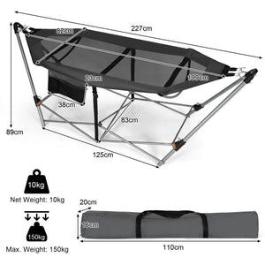 Portable Hammock With Foldable Stand