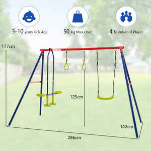 3-in-1 Outdoor Swing Set
