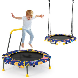 2-in-1 Convertible Swing & Trampoline Set